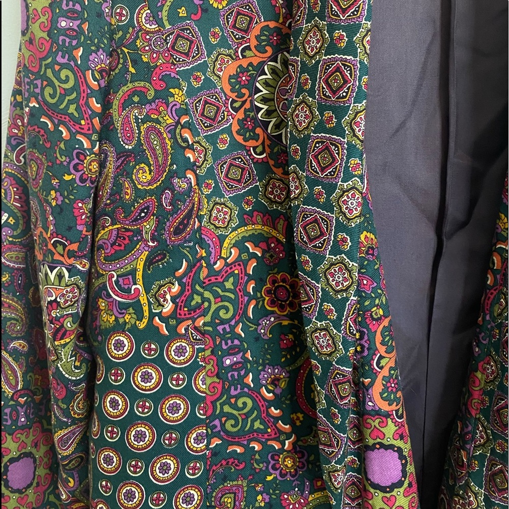 Vintage Susan Bristol Paisley and Floral Print low V-neck Blazer size 12 - Picture 3 of 8